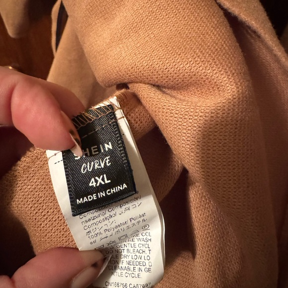 Plus Size Women’s Trenchcoat Brown - Size 4XL - Picture 4 of 4